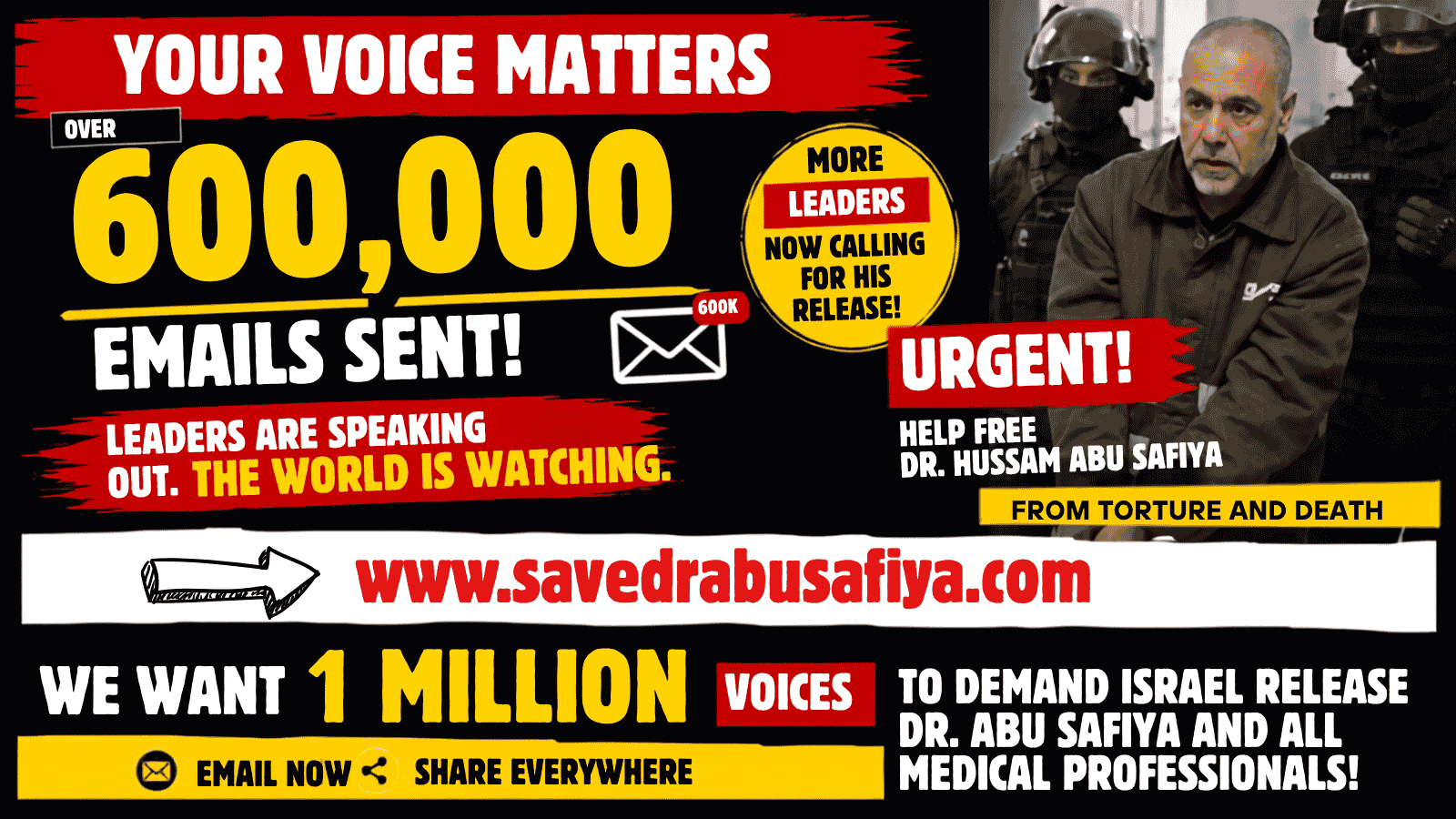 URGENT: Save Dr. Hussam Abu Safiya From Torture and Death