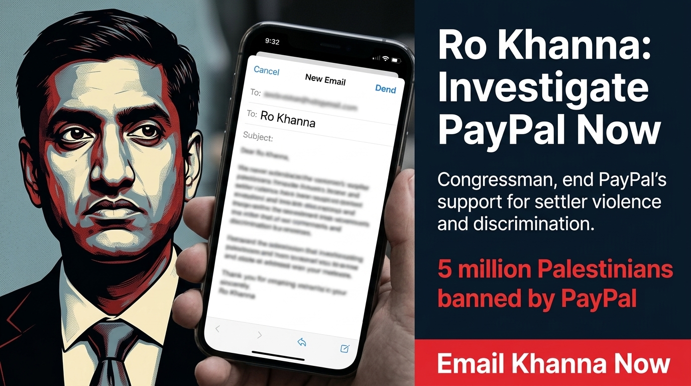 Demand PayPal Stop Funding Settler Violence