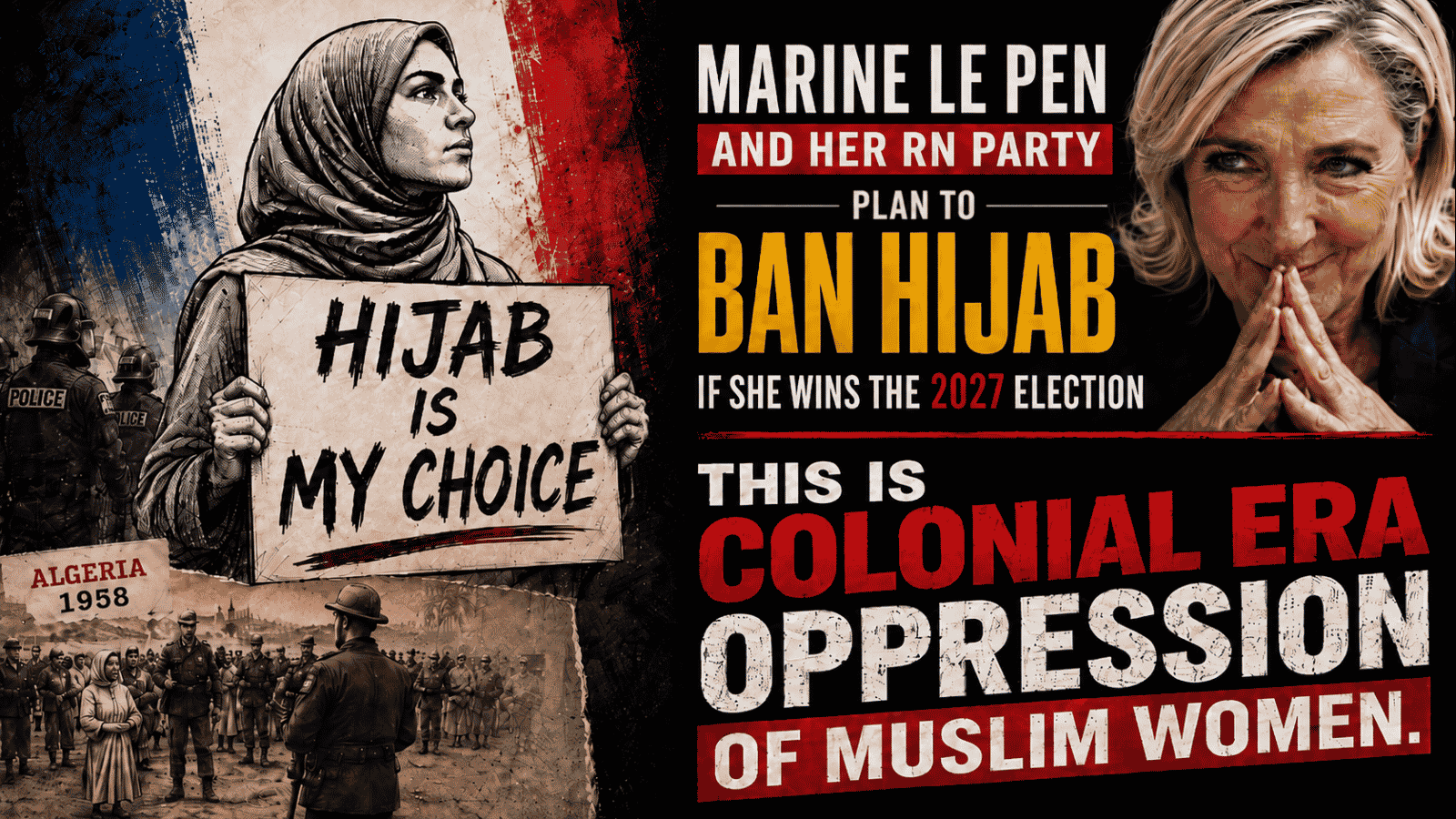Reject Marine Le Pen's Proposed Hijab Ban In France
