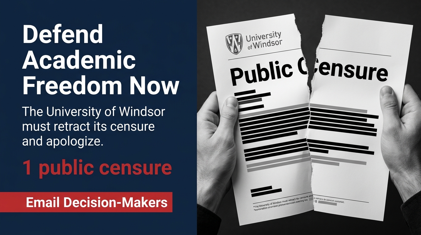 Demand University of Windsor PAC Retract Censorship of Palestinian Human Rights Event